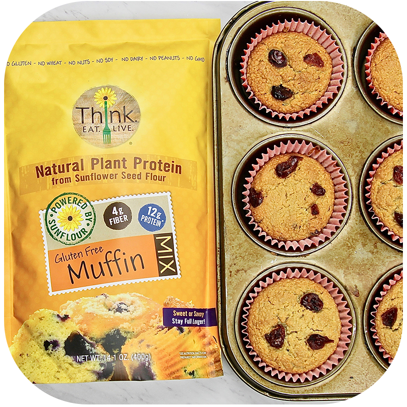 SunFlour Muffin Mix | Low Carb, High Protein | Full of Fiber | Gluten & Nut Free | Low Glycemic