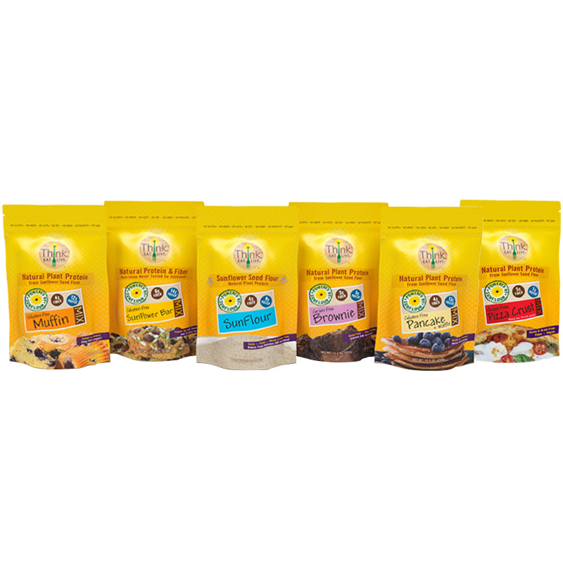 SunFlour Super Sampler Pack | Gluten & Nut Free | Low Carb | High Protein | Low Glycemic | Full of Fiber | Best Value | Try All 6 SunFlour Products!